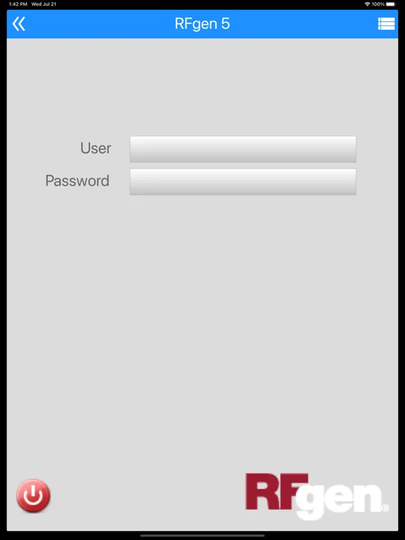 RFgen Mobile Client - v5.2.1 iPad  Screenshots