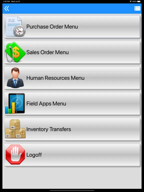 RFgen Mobile Client - v5.2.1 iPad  Screenshots