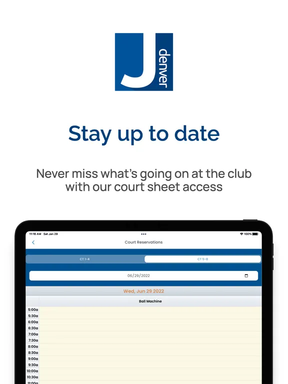 Capturas de pantalla de JCC Denver Tennis iPad 