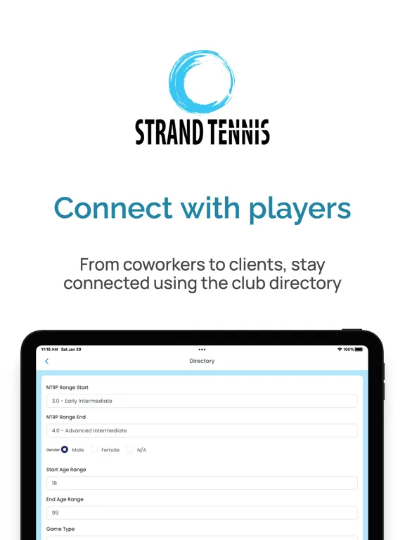 تصاویر Strand Tennis Center iPad 