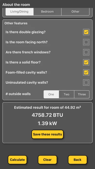 Скриншоты Radiator / BTU Calculator