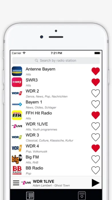 Captures d'écran de Radio Germany : german radios