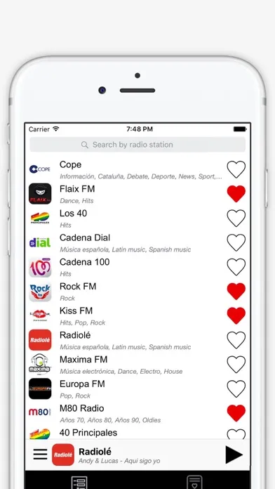 Capturas de tela do Radio Spain : spanish radios