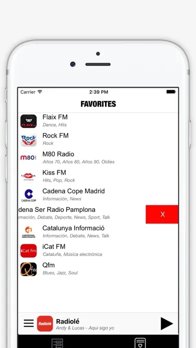 Capturas de tela do Radio Spain : spanish radios