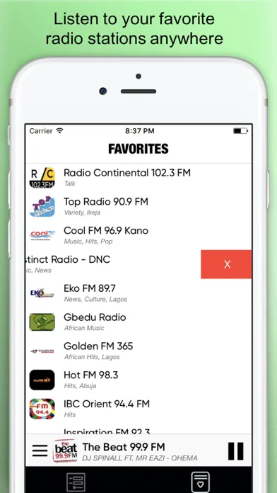 Captures d'écran de Radio Nigeria : nigerian radios FM