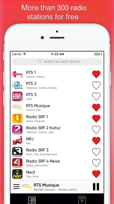 Zrzuty ekranu Radio Switzerland : swiss FM