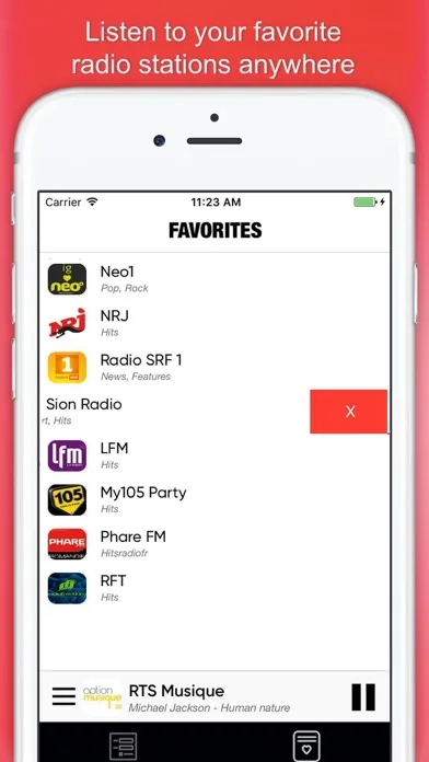 Zrzuty ekranu Radio Switzerland : swiss FM