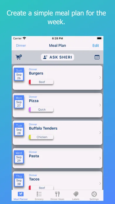 Decisive Wife Meal Planner应用截图