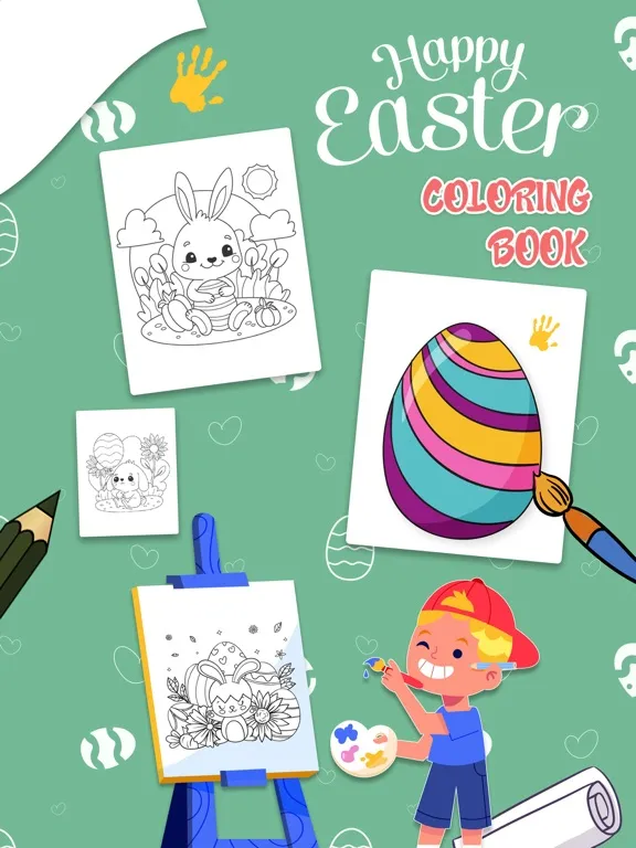 Easter Egg Coloring Book Game iPad  스크린샷