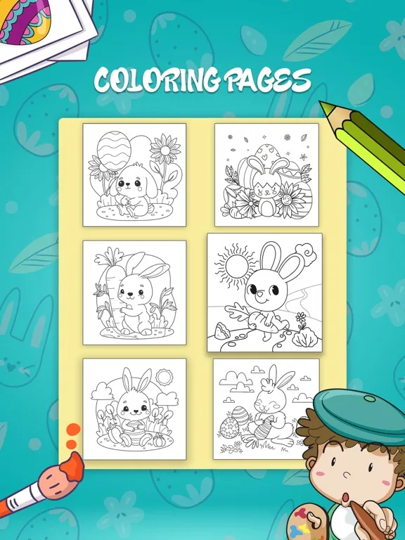 Easter Egg Coloring Book Game iPad  스크린샷