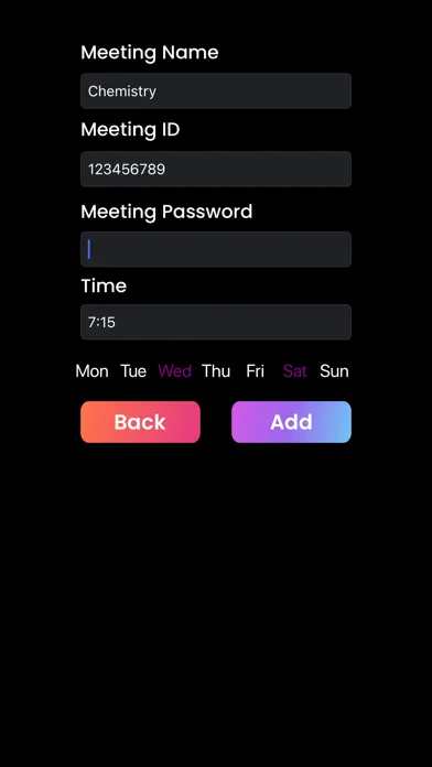 Chronos: Zoom Link Organizer Screenshots