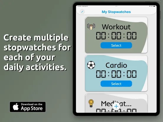 Stopwatch - Multiple Stopwatch iPad 应用截图
