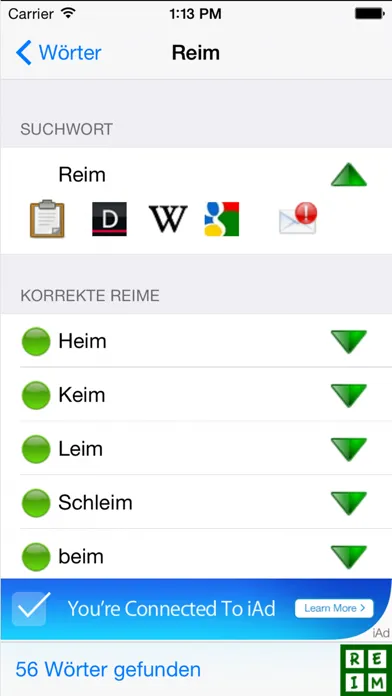Reim finden Screenshots