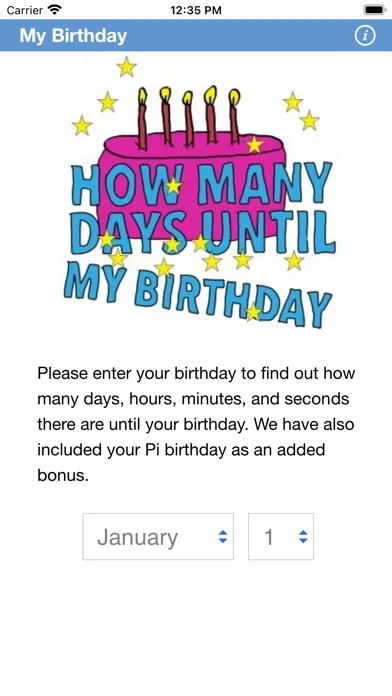 Скриншоты Days until my birthday