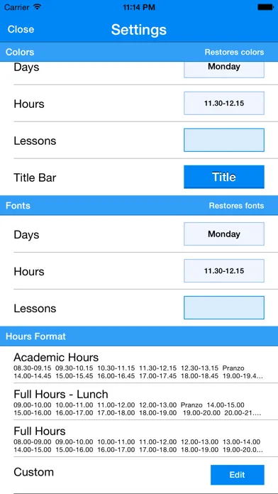 Class Schedule स्क्रीनशॉट