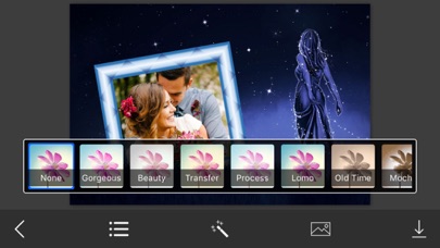 Tangkapan skrin Night Photo Frame - Lovely and Promising Frames for your photo