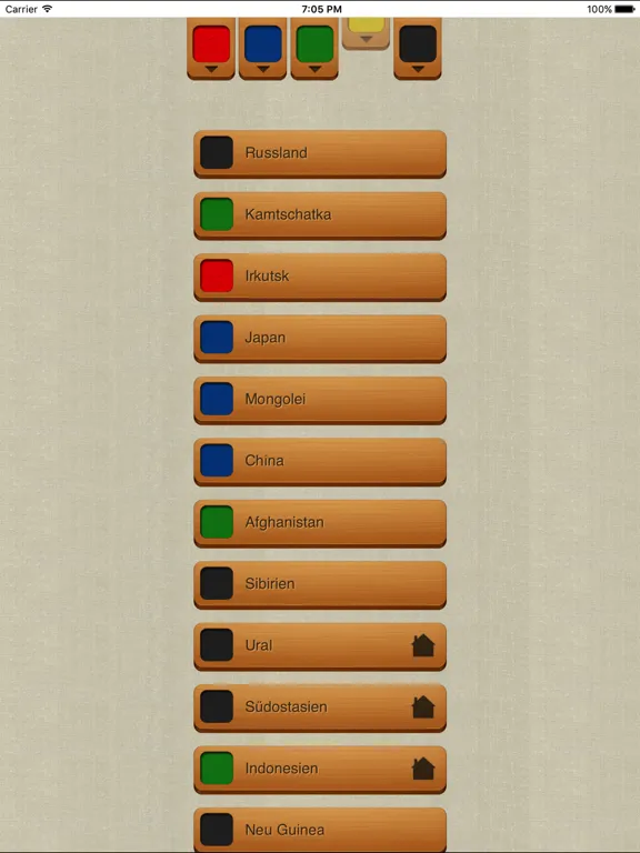 Capturas de tela do RisikoShuffle iPad 