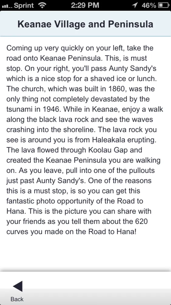 Capturas de pantalla de Maui Road To Hana GPS Guide