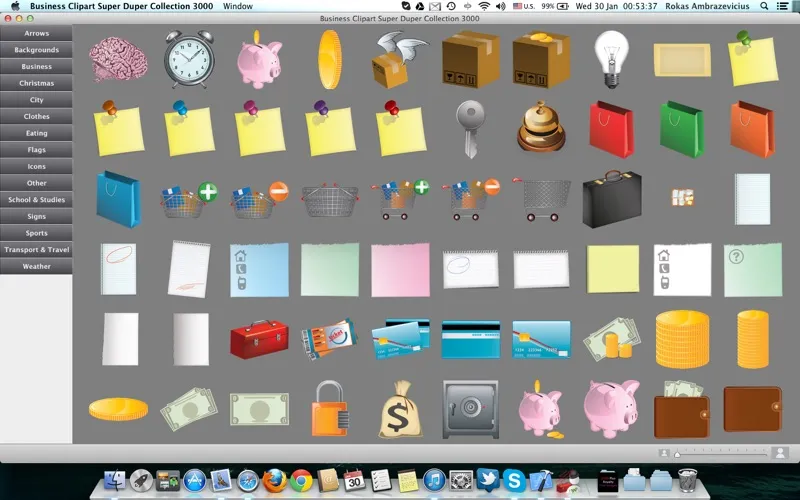 Tangkapan layar Business Clipart Super Duper Collection 3000