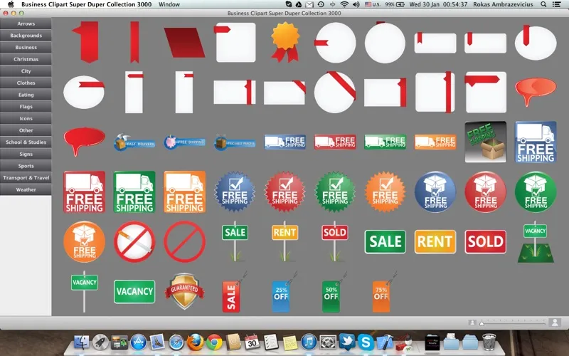 Tangkapan layar Business Clipart Super Duper Collection 3000