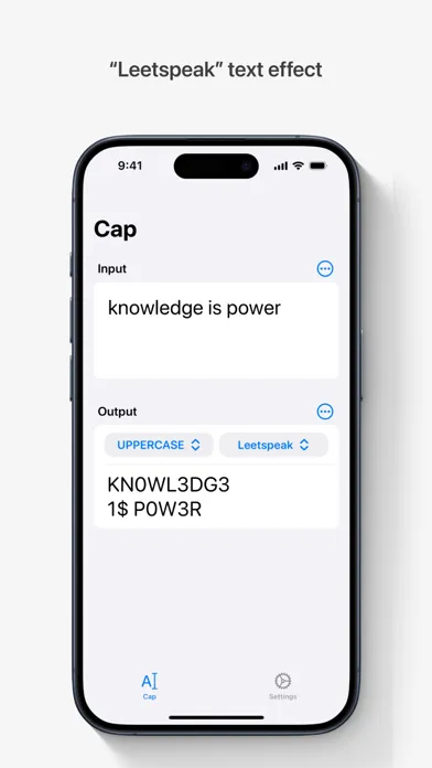 Tangkapan layar No Cap: Text Editor