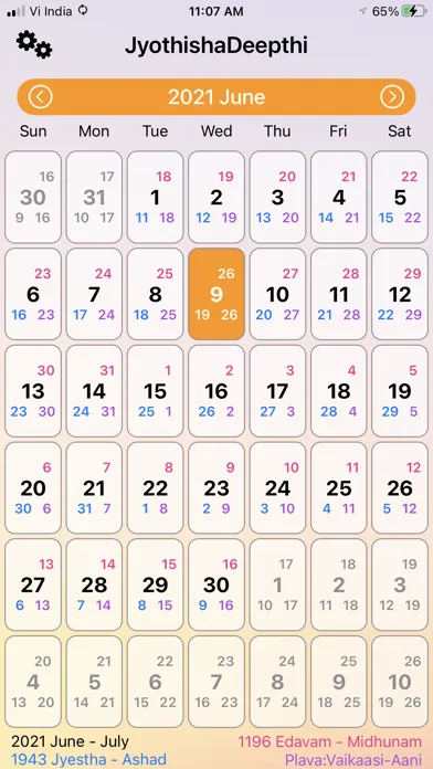 Screenshot di JyothishaDeepthi Calendar