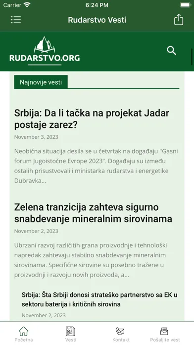 Rudarstvo Vesti Ekran Görüntüleri