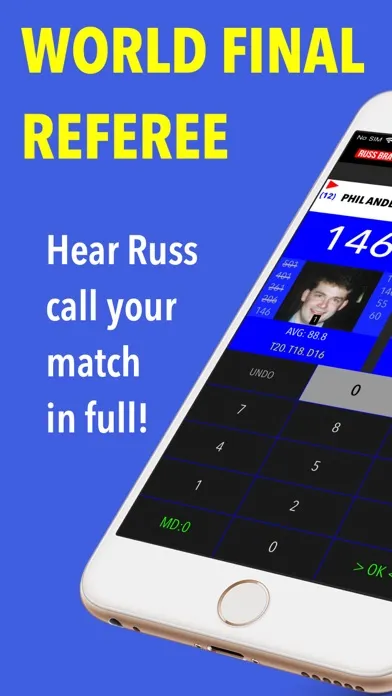 Ảnh chụp màn hình của Russ Bray Darts Scorer