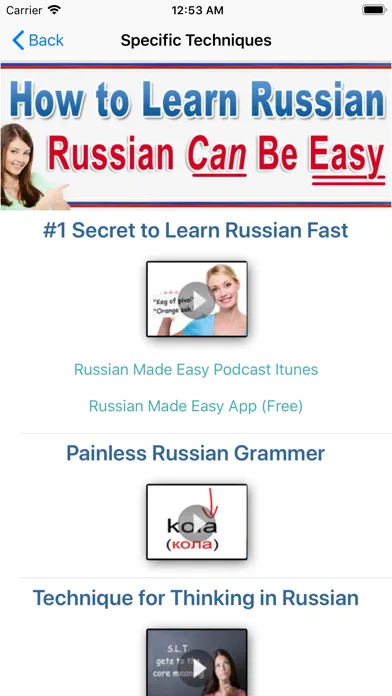Ảnh chụp màn hình của Russian Cyrillic in 3 Hours