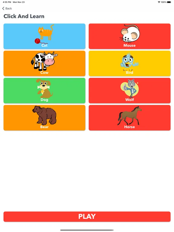 Ảnh chụp màn hình của Baby learns english iPad 