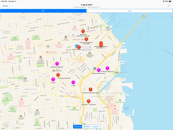 Jobs on map - easy job search iPad  スクリーンショット