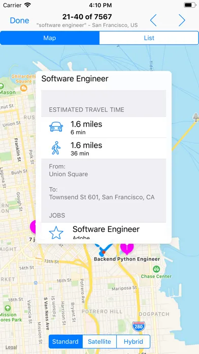 Jobs on map - easy job search スクリーンショット