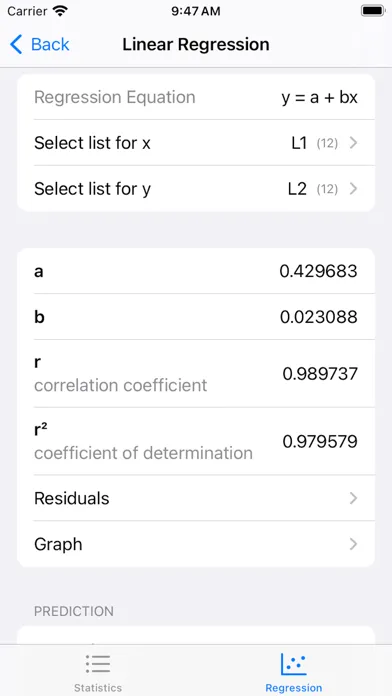 Statistics Calculator++ スクリーンショット