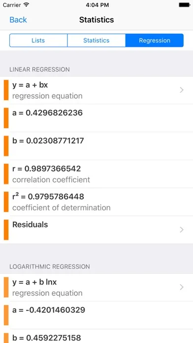 Capturas de tela do Statistics Calculator--