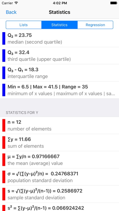 Statistics Calculator-- स्क्रीनशॉट