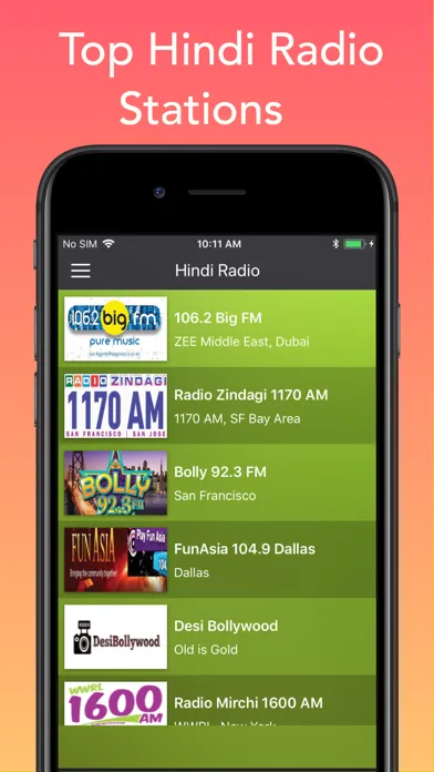 ภาพหน้าจอของ Hindi Radio - Hindi Songs HD