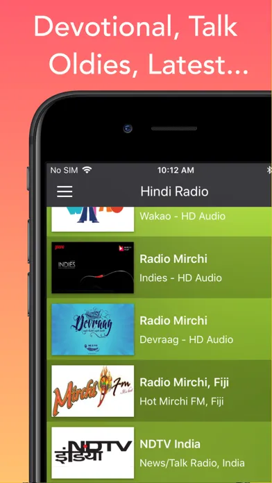 ภาพหน้าจอของ Hindi Radio - Hindi Songs HD