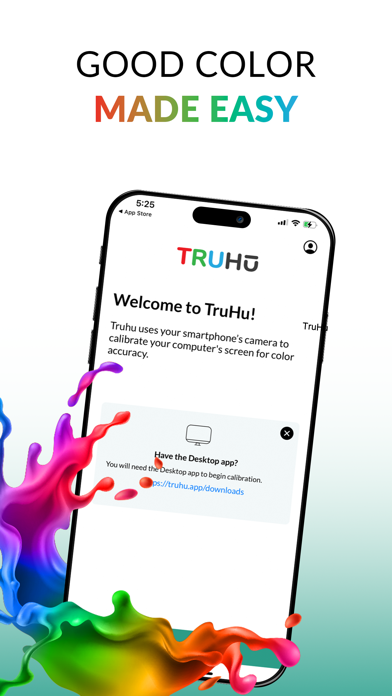 ภาพหน้าจอของ TruHu Monitor Calibrator
