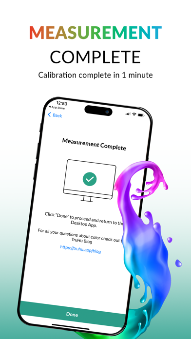 ภาพหน้าจอของ TruHu Monitor Calibrator