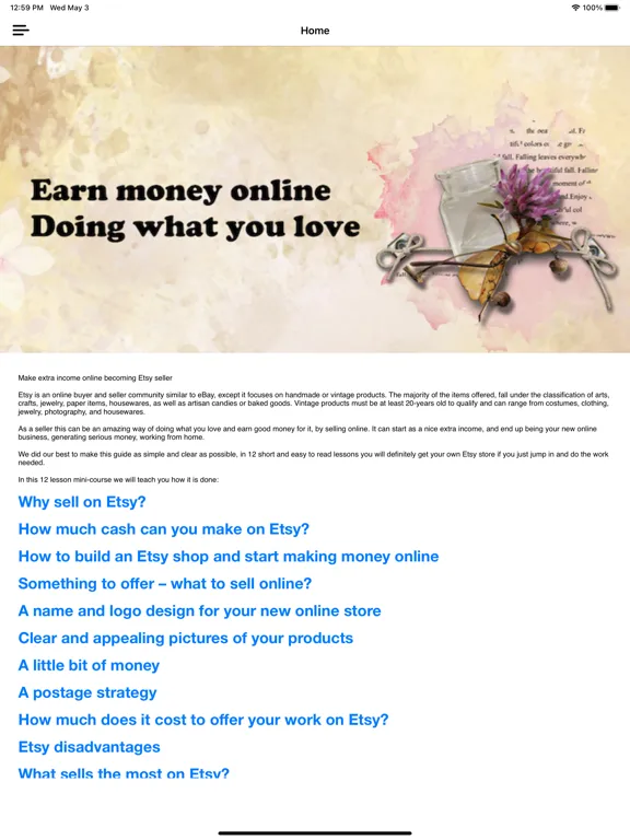 Sell on Etsy: Seller Course iPad  سکرین شاٹس