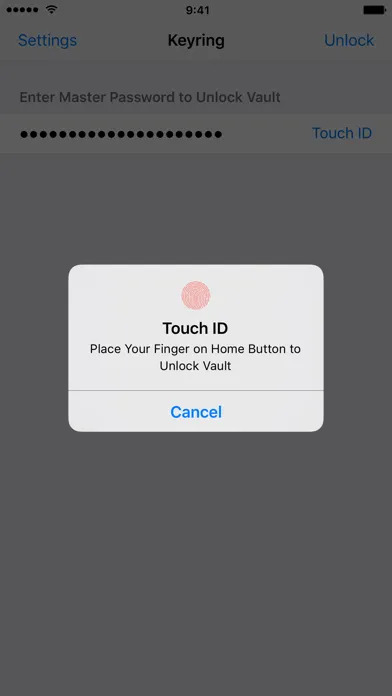 Captures d'écran de Keyring – Password Manager
