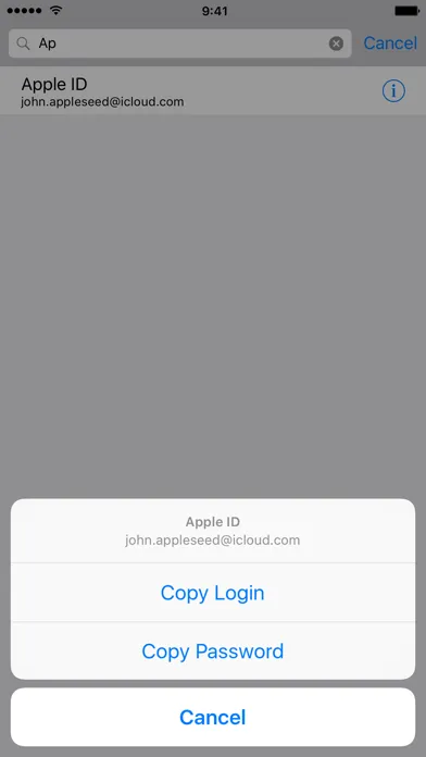 Captures d'écran de Keyring – Password Manager