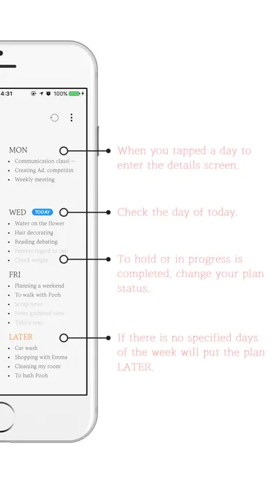 Screenshot di SevenDays Lite - To focus a week plans!