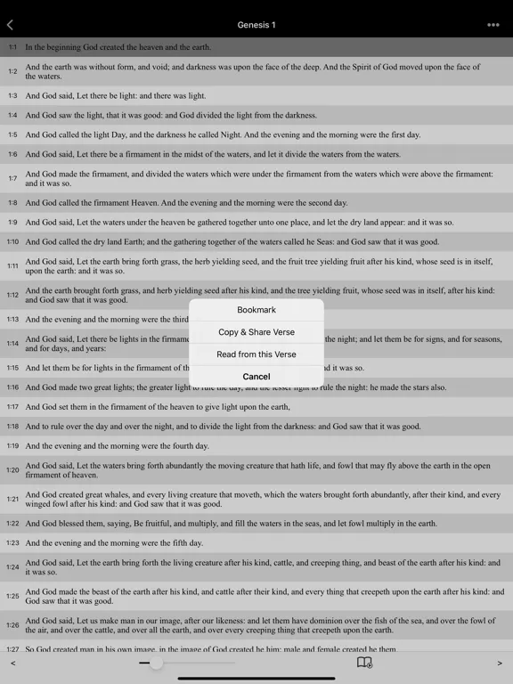 ภาพหน้าจอของ Bible-Simple Bible(KJV) iPad 