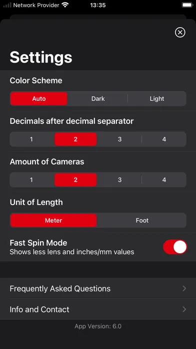 Ảnh chụp màn hình của Simple DoF Calculator