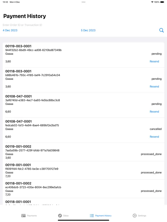 SN Zettle POS for Odoo iPad  स्क्रीनशॉट