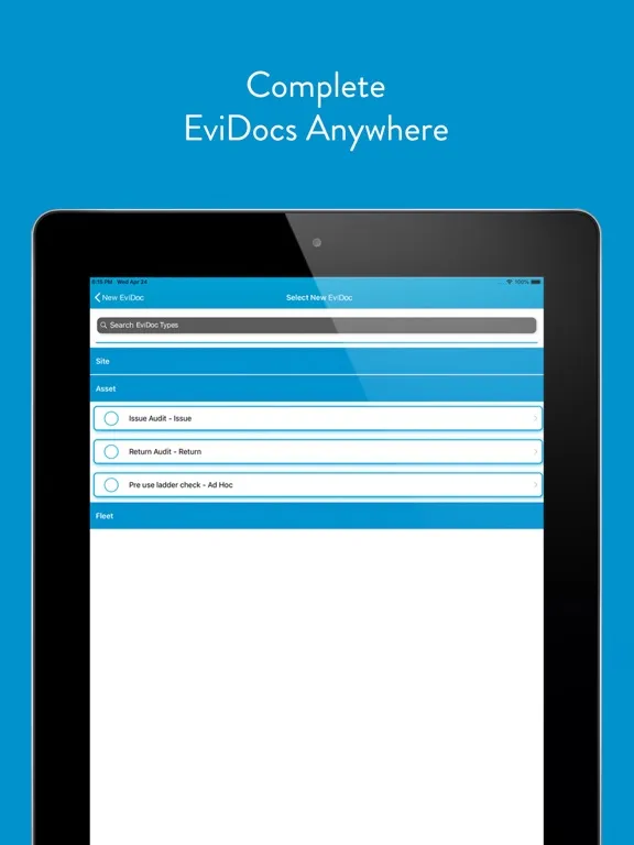 ภาพหน้าจอของ TSG Evident iPad 