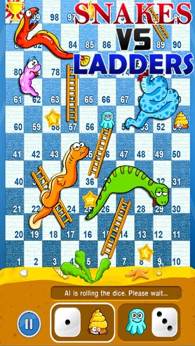 ภาพหน้าจอของ Snakes Vs Ladders - Free Snake Ladder Slither Game