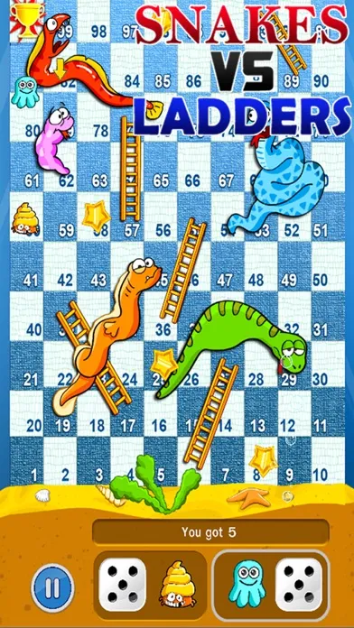 ภาพหน้าจอของ Snakes Vs Ladders - Free Snake Ladder Slither Game