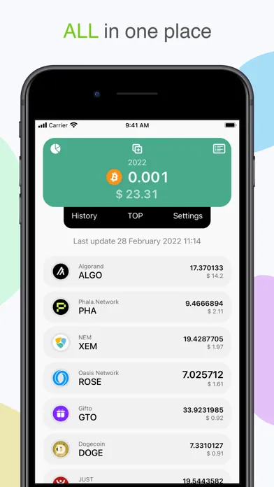 تصاویر Cryptofolio - portfolio wallet
